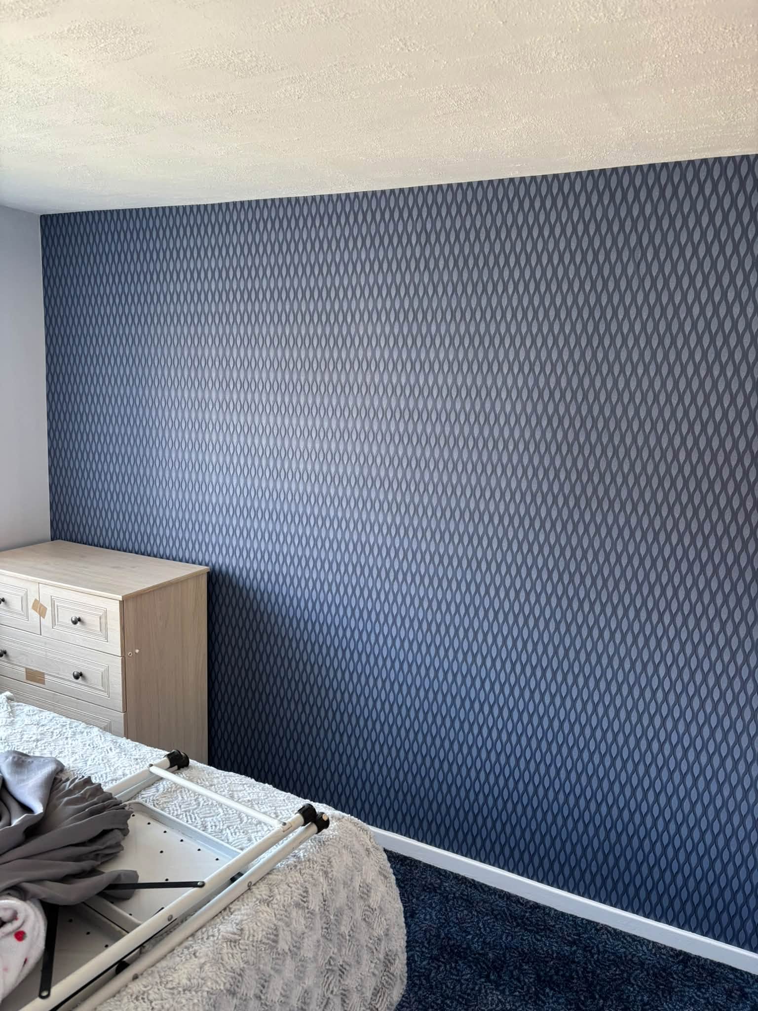 Bedroom feature wallpaper