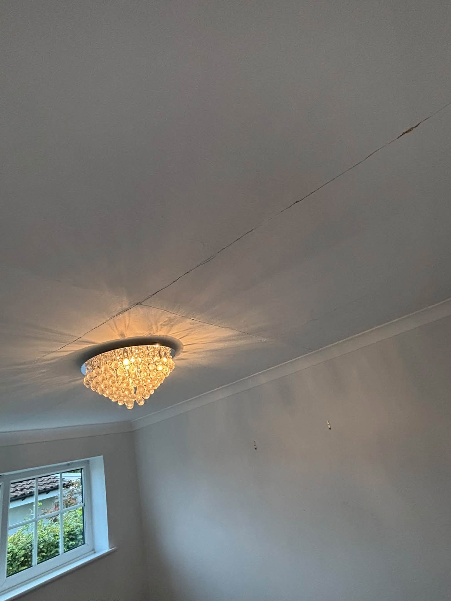 Ceiling repair & repainting — project photograph