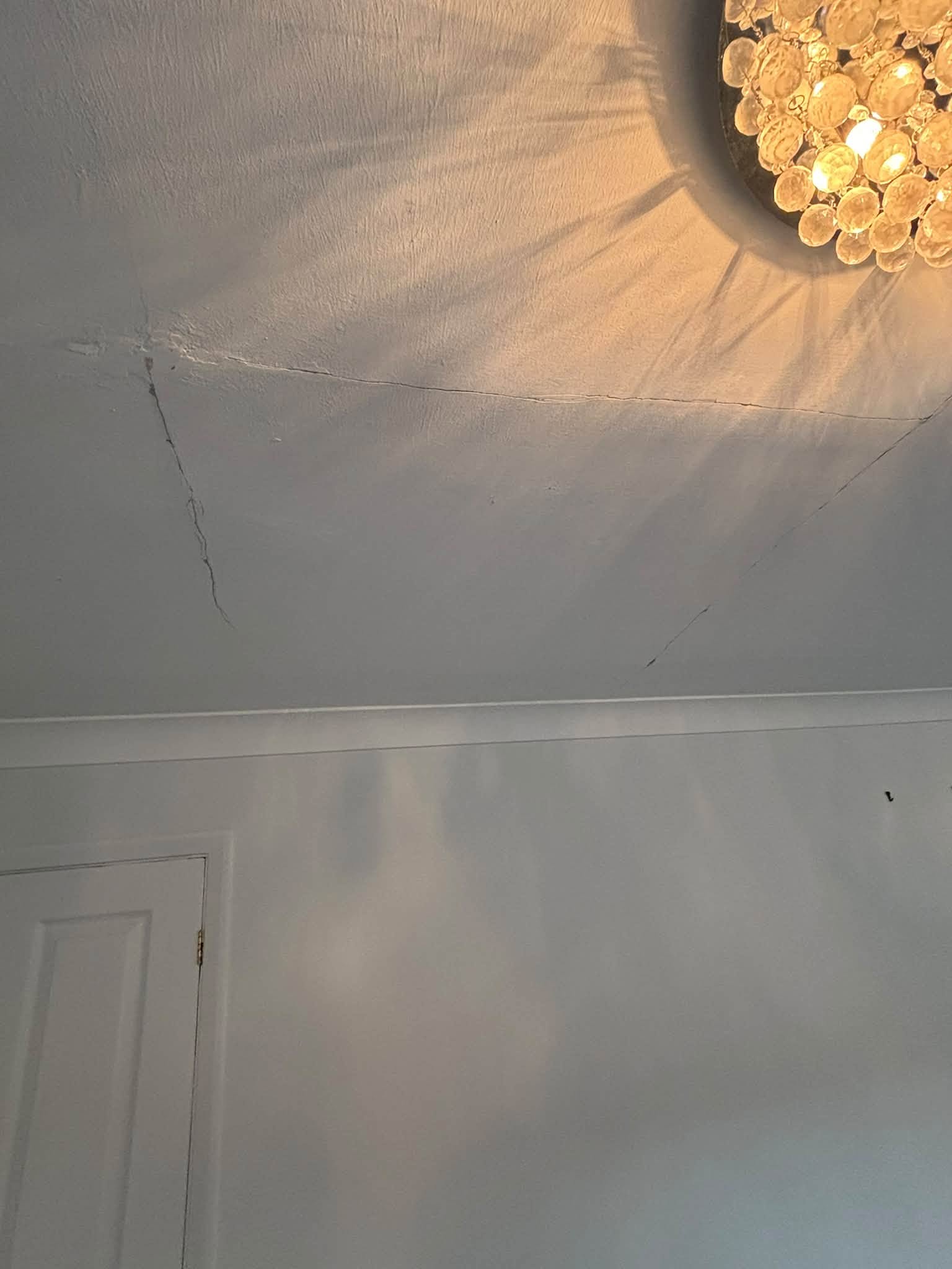 Ceiling repair & repainting — project photograph