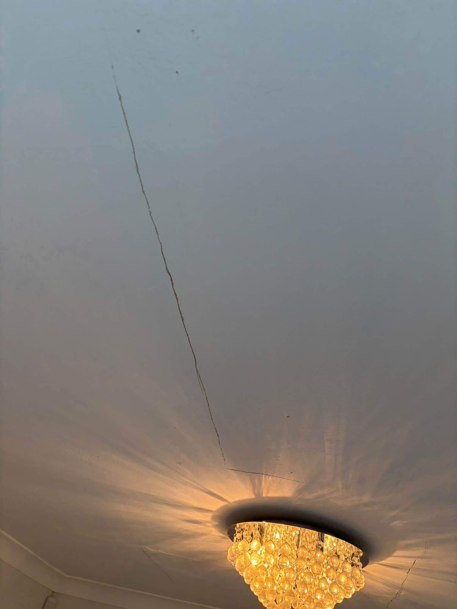 Ceiling repair & repainting — project photograph