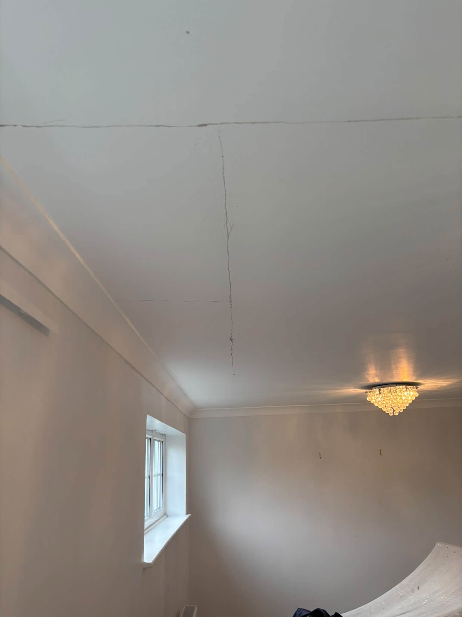 Ceiling repair & repainting — project photograph