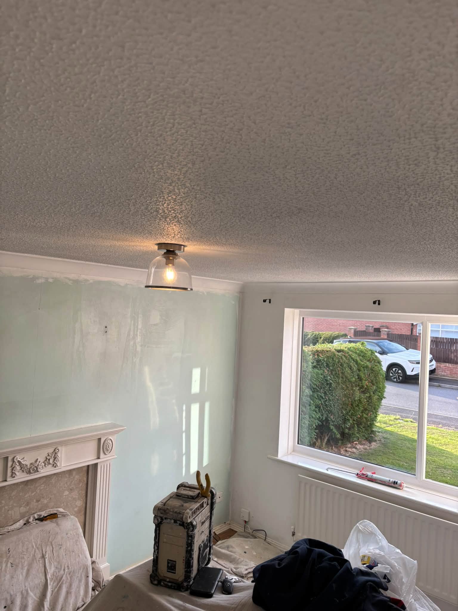 Pink & green living/dining room — project photograph